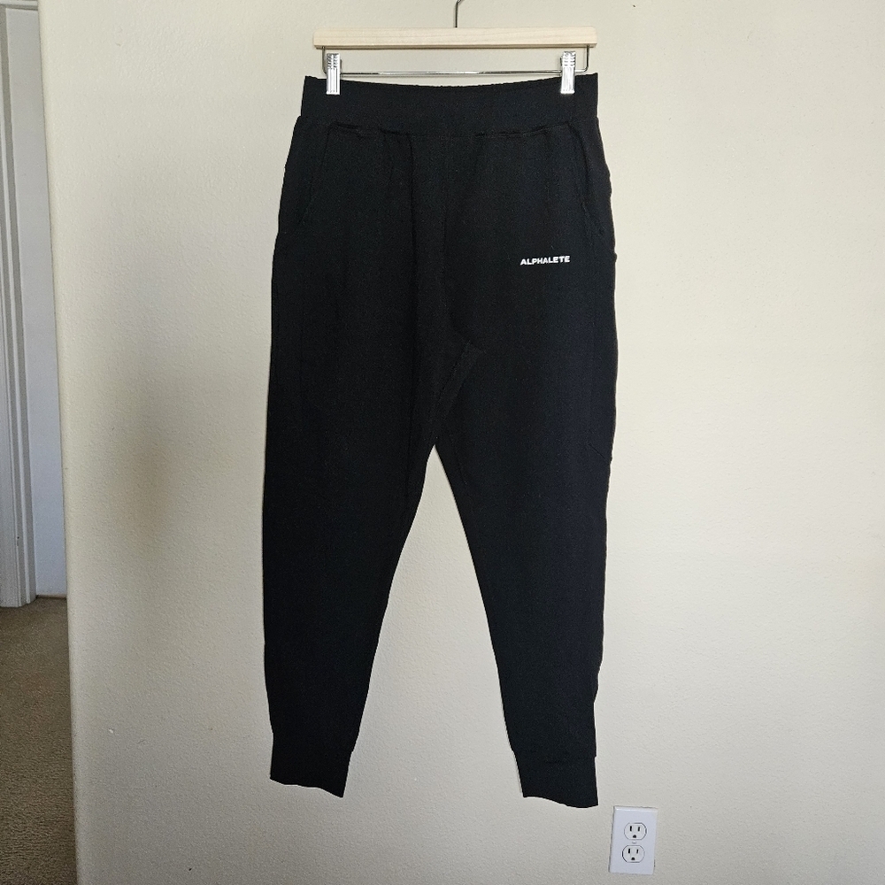Mens Alphalete premium Joggers Black Large
